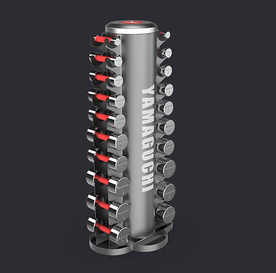 Набор стальных гантелей на стойке от 1 до 10 кг Yamaguchi Dumbbells Rack