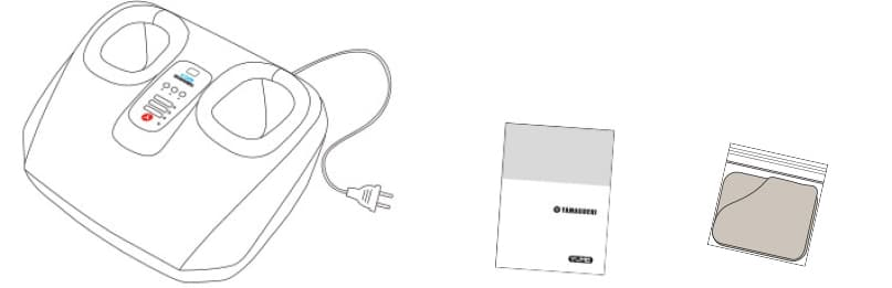 комплектация массажера для ног YAMAGUCHI Yume