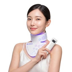 Силиконовая маска для фотоомоложения шеи Yamaguchi LED Light Neck Mask